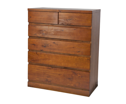FLETCHER (AUSSIE MADE) 6 DRAWER (2 OVER 4) TALLBOY - 1200(H) x 900(W) - ASSORTED STAINED COLOURS