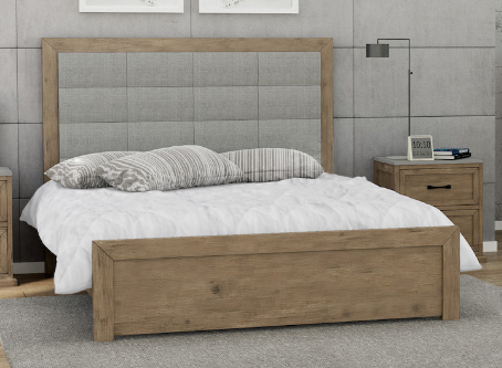 KING PALMER TIMBER BED FRAME - AS PICTURED