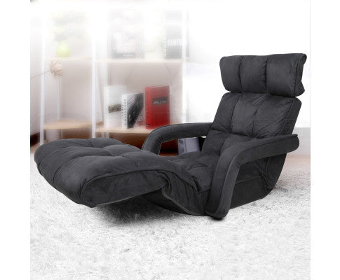 Mellion Adjustable Lounge Sofa Bed - Charcoal