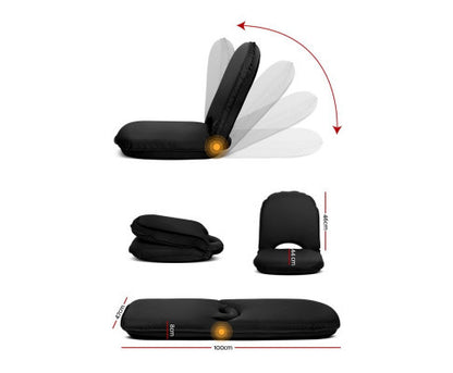 CHANDRA INDOOR/OUTDOOR FOLDABLE LOUNGE SOFA CHAIR - BLACK