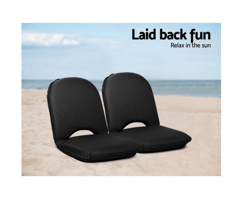 CHANDRA INDOOR/OUTDOOR FOLDABLE LOUNGE SOFA CHAIR - BLACK
