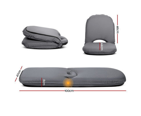 CHANDRA INDOOR/OUTDOOR FOLDABLE LOUNGE SOFA CHAIR - GREY