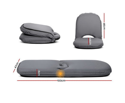 CHANDRA INDOOR/OUTDOOR FOLDABLE LOUNGE SOFA CHAIR - GREY