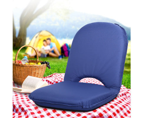 CHANDRA INDOOR/OUTDOOR FOLDABLE LOUNGE SOFA CHAIR - NAVY