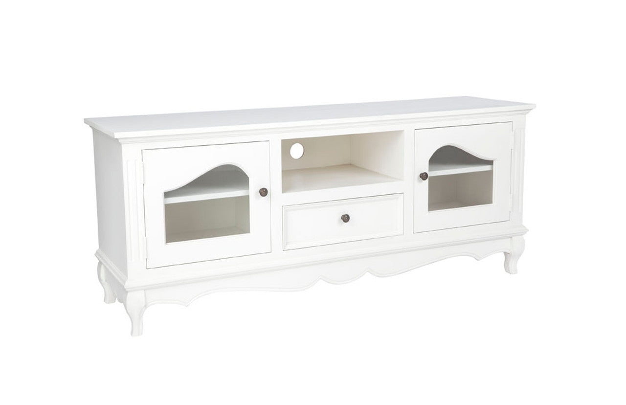 FRENCHY PROVINCIAL 2 DOOR / 1 DRAWER ENTERTAINMENT UNIT - 580(H) x 1680(W) - ASSORTED PAINTED COLOURS