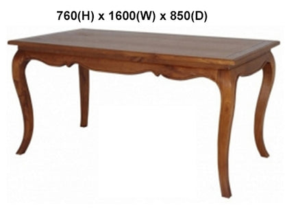 FRENCH PROVINCIAL HARDWOOD DINING TABLE - CABINET COLLECTION - ASSORTED PAINTED / STAINED / 2 TONE COLOURS - STARTING FROM $799
