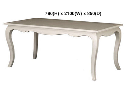 FRENCH PROVINCIAL HARDWOOD DINING TABLE - CABINET COLLECTION - ASSORTED PAINTED / STAINED / 2 TONE COLOURS - STARTING FROM $799