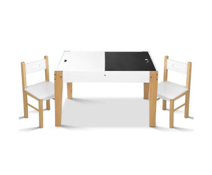 KYLE  KIDS TABLE AND CHAIR SET ( FUNKI-HAY-WH-NT ) -  TWO - TONE