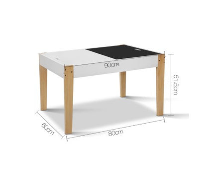 KYLE  KIDS TABLE AND CHAIR SET ( FUNKI-HAY-WH-NT ) -  TWO - TONE