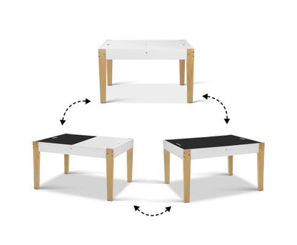 KYLE  KIDS TABLE AND CHAIR SET ( FUNKI-HAY-WH-NT ) -  TWO - TONE