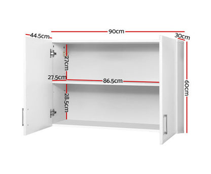 PERNELLE 2 DOOR BATHROOM WALL CABINET - WHITE