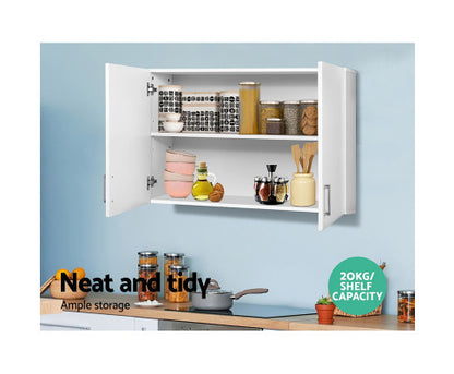 PERNELLE 2 DOOR BATHROOM WALL CABINET - WHITE
