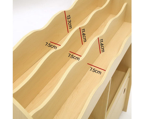 CARMEL 3-TIER KIDS BOOKCASE  DISPLAY SHELF - NATURAL