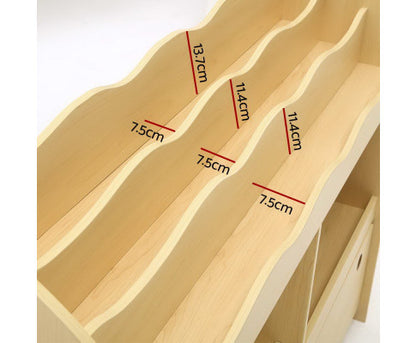 CARMEL 3-TIER KIDS BOOKCASE  DISPLAY SHELF - NATURAL