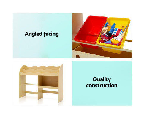 CARMEL 3-TIER KIDS BOOKCASE  DISPLAY SHELF - NATURAL