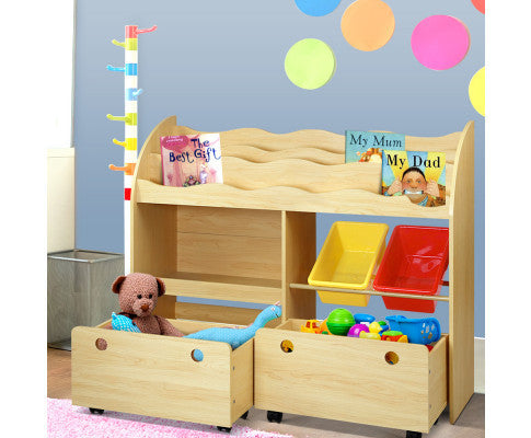 Carmel 3-tier Kids Bookcase Display Shelf - Natural