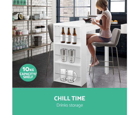 SHIRLEY 3 LEVEL BAR TABLE - WHITE