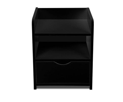 SITIO ONE DRAWER BEDSIDE TABLE (FURNI-C-BS-TOGO-BK) - BLACK