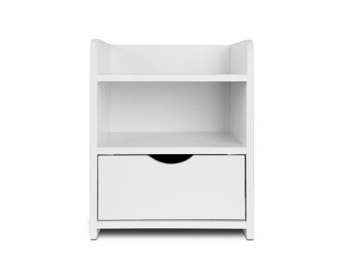 SITIO ONE DRAWER BEDSIDE TABLE (FURNI-C-BS-TOGO-WH) - WHITE