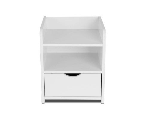 SITIO ONE DRAWER BEDSIDE TABLE (FURNI-C-BS-TOGO-WH) - WHITE