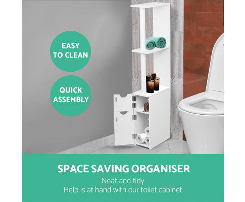 MORPHEUS FREESTANDING BATHROOM STORAGE CABINET - WHITE
