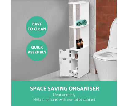 MORPHEUS FREESTANDING BATHROOM STORAGE CABINET - WHITE
