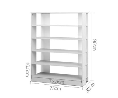 CACAU 6 - TIER SHOE CABINET 960(H) - (FURNI-C-SHOE-R5-WH) - WHITE