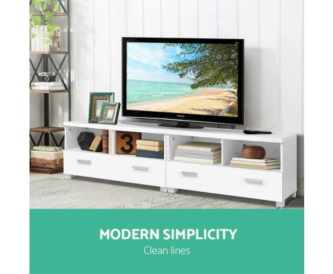 HAMILTON 4 DRAWERS 4 DOORS 1800(L) ENTERTAINMENT UNIT – WHITE