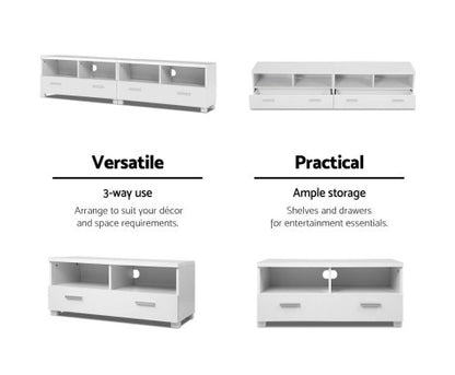 HAMILTON 4 DRAWERS 4 DOORS 1800(L) ENTERTAINMENT UNIT – WHITE