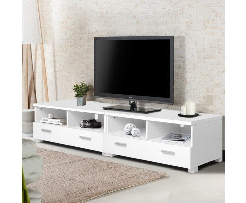 HAMILTON 4 DRAWERS 4 DOORS 1800(L) ENTERTAINMENT UNIT – WHITE