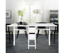 JENNARD ADJUSTABLE DINING TABLE - WHITE