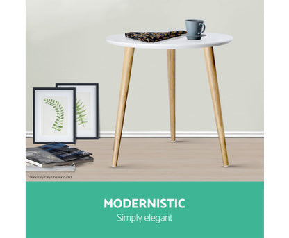 VENUS ROUND SIDE TABLE - WHITE
