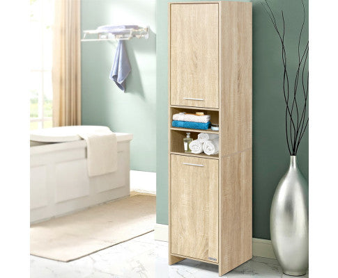 EVANDER BATHROOM STORAGE TALL CABINET - NATURAL