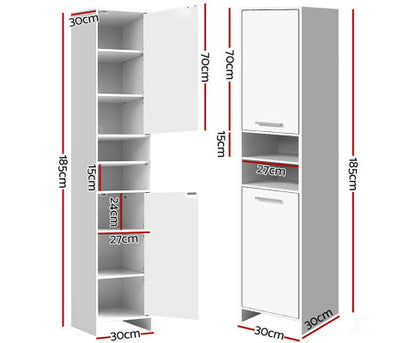 EVANDER BATHROOM STORAGE TALL CABINET - WHITE