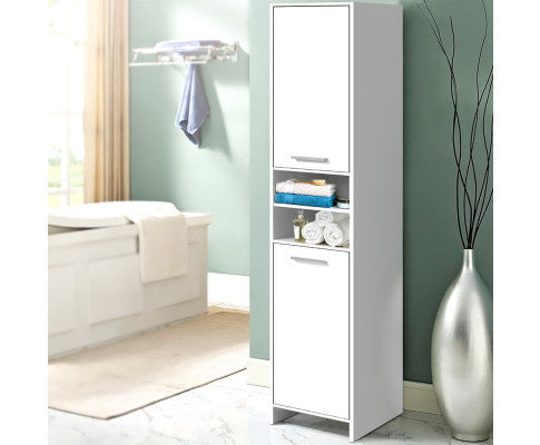 EVANDER BATHROOM STORAGE TALL CABINET - WHITE