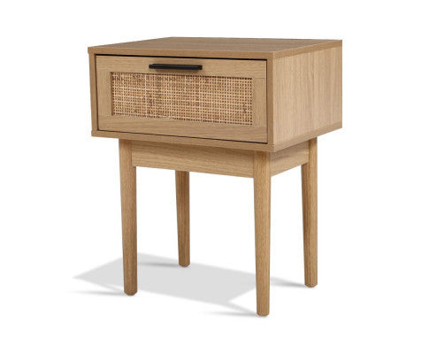 JOHNSON 1 DRAWER BEDSIDE TABLE - NATURAL
