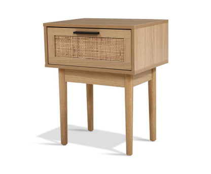 JOHNSON 1 DRAWER BEDSIDE TABLE - NATURAL