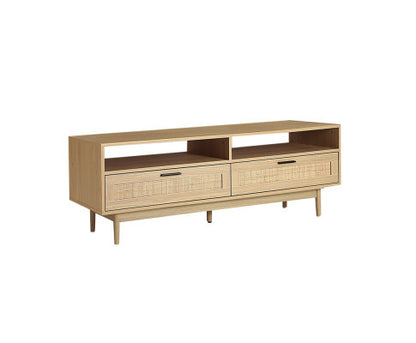 JOHNSON 2 DRAWER TV ENTERTAINMENT UNIT - WOODEN