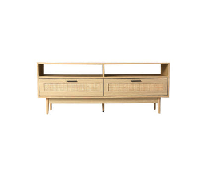 JOHNSON 2 DRAWER TV ENTERTAINMENT UNIT - WOODEN