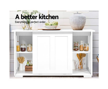 SANIBEL 2 DOOR SIDEBOARD CABINET - 630(H) X 990(W) X 330(D) - WHITE