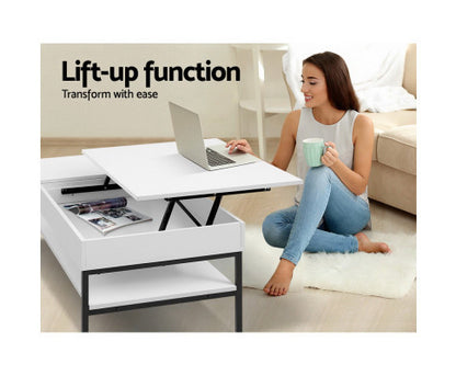 SPARROW LIFT-UP COFFEE TABLE - WHITE