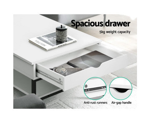 SPARROW LIFT-UP COFFEE TABLE - WHITE