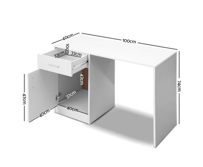 ARINA  OFFICE COMPUTER DESK - WHITE