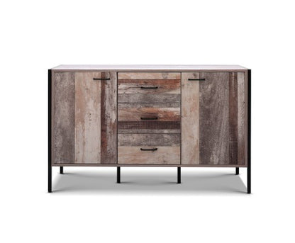 KELLAN INDUSTRIAL SIDEBOARD WITH 2 DOORS & 3 DRAWERS - NATURAL