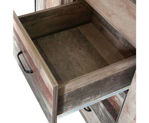 KELLAN INDUSTRIAL SIDEBOARD WITH 2 DOORS & 3 DRAWERS - NATURAL