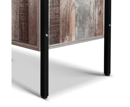 KELLAN INDUSTRIAL SIDEBOARD WITH 2 DOORS & 3 DRAWERS - NATURAL