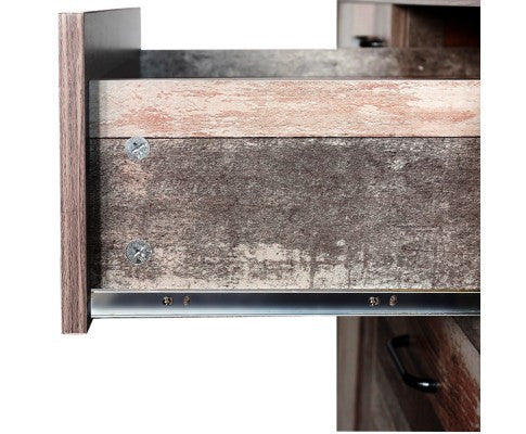 KELLAN INDUSTRIAL SIDEBOARD WITH 2 DOORS & 3 DRAWERS - NATURAL