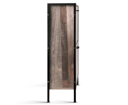 ASRINA  12 PAIR WOODEN VINTAGE SHOE RACK STORAGE  CABINET - WOOD