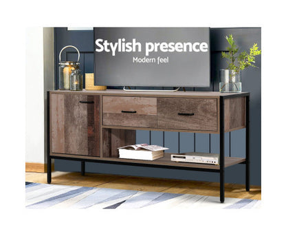 KELLAN TV ENTERTAINMENT UNIT 1240(W) - DARK WOOD & BLACK