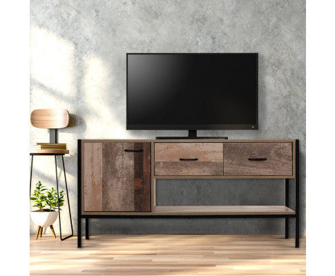 Kellan TV Entertainment Unit 1240(W) - Dark Wood & Black